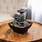 Nature Spring 3-tier Tabletop Water Fountain 7-Inch Raku Bowl Waterfall, River Rocks, Electric Pump, Office/Home 541767EPH - alternate 1
